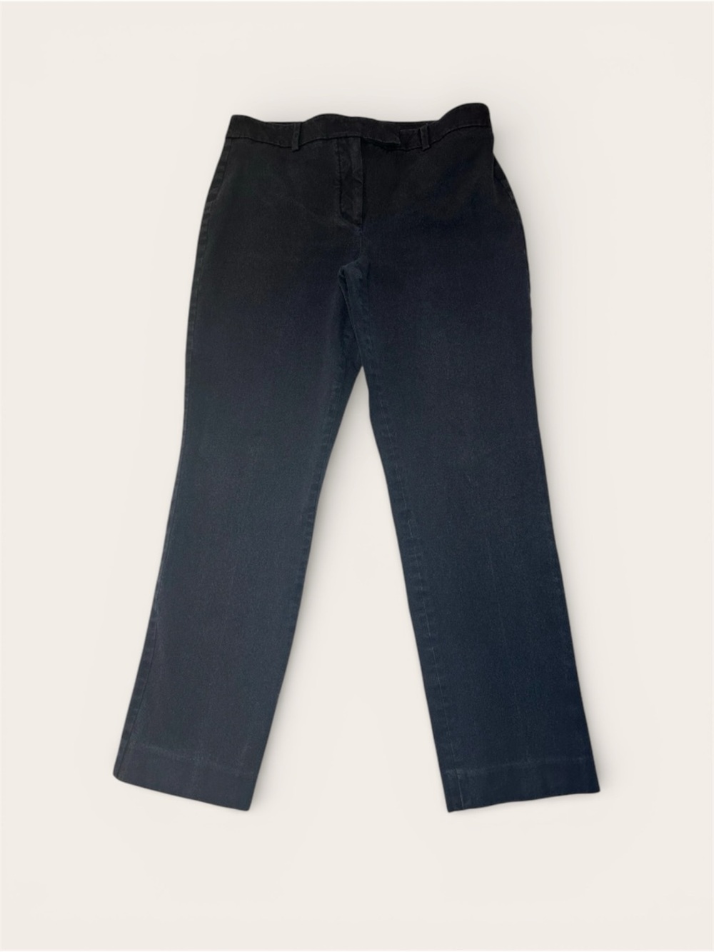 Talbots Slim Ankle Jeans Dark Wash Distressed Blue Denim Size 4